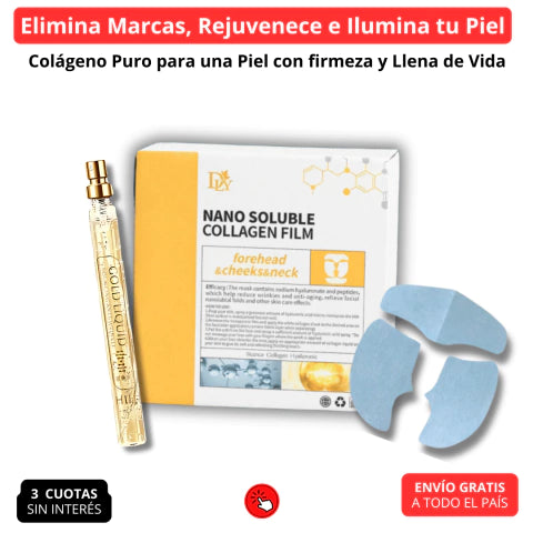 FirmGlow™ - 3x1 Parches de Colágeno Antiarrugas + Serúm de Colágeno de REGALO