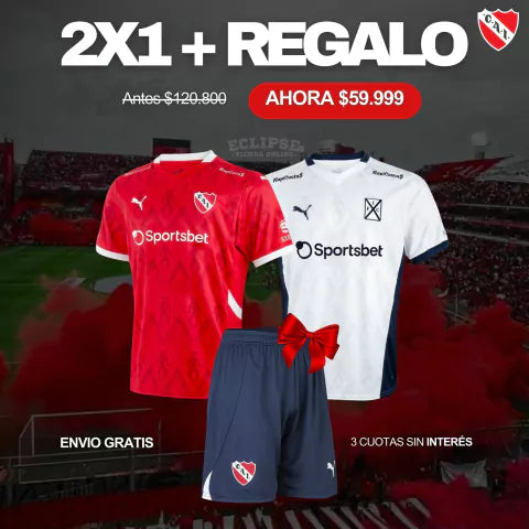 PROMOÇÃO 3X1 NO INDEPENDIENTE: CAMISETA HOME 2025 + CAMISETA ASSIST 2025 E CALÇÕES DE PRESENTE!